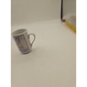 1985 Bessie Pease Gutmann LOVE IS BLIND Coffee Mug Cup Little Girl Dollies VTG!!
